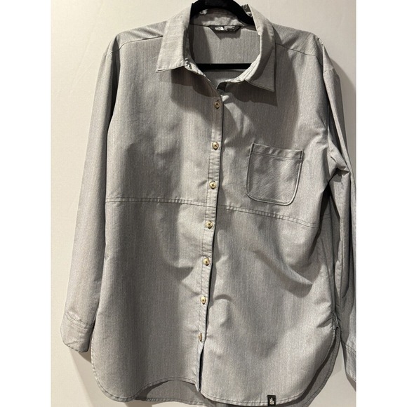 North Face Women's Long Sleeve Gray Blouse Size Large - Picture 1 of 6